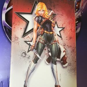 Comic Book with Blonde Heroine Cover